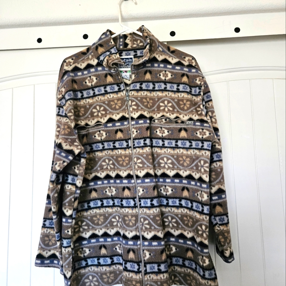 Detail Sportswear Vintage Fleece Jacket, Women's Small- Aztec/Nordic Pattern